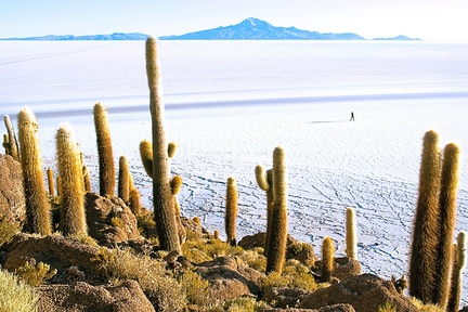 Salar de Uyuni - крупнейшая в мире соляная равнина